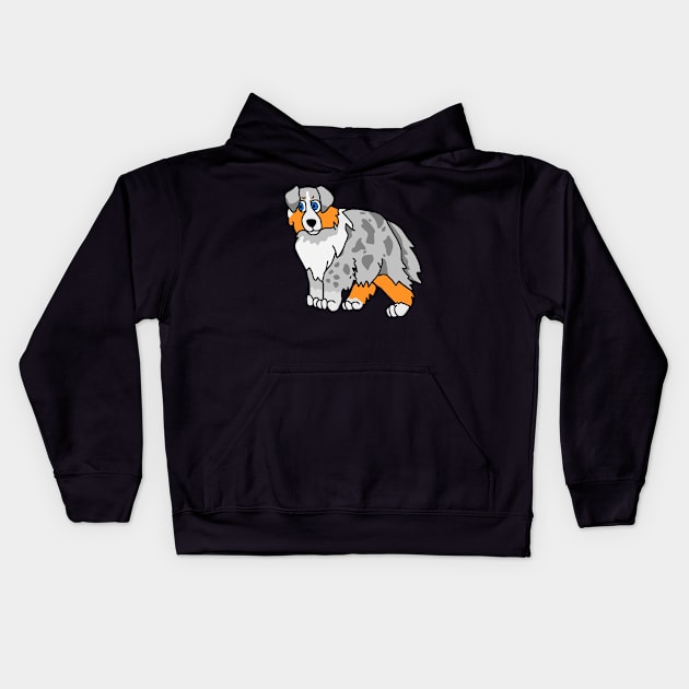 Australian Shepherd Kids Hoodie by imphavok